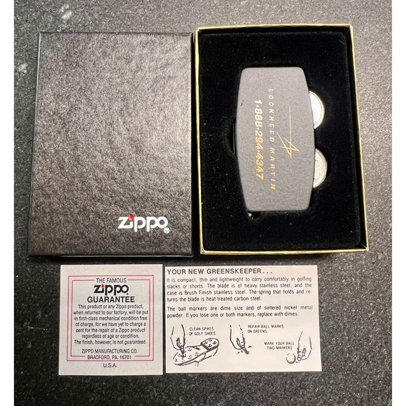 Zippo "Greenskeeper" Golf Tool –‎ Lockheed Martin Promo – In Box
